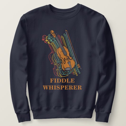  Violin Fiddle Whisperer Pun Trui (Design voorkant)