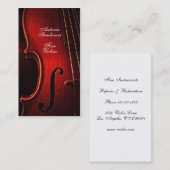 Violin Fine Instrument Maker Luthier Visitekaartje (Voorkant / Achterkant)