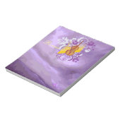 Violin Floral Paars Abstract klein Notitieblok (Linkerzijde)