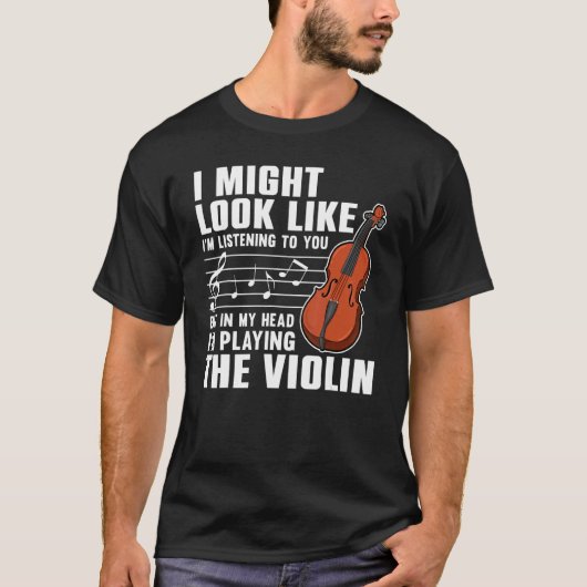 Violin For Men Women Violinist Violin Player 3 T-shirt (Voorkant)