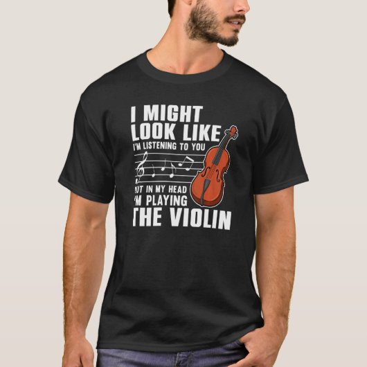 Violin  For Men Women Violinist Violin Player T-shirt (Voorkant)