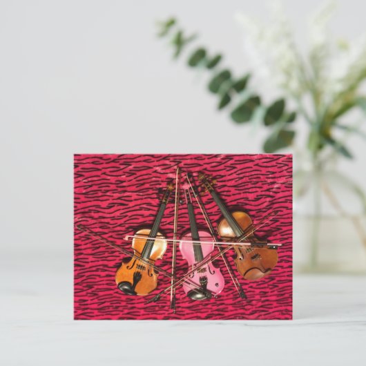 Violin Fotogeschenken Briefkaart (Staand voorkant)