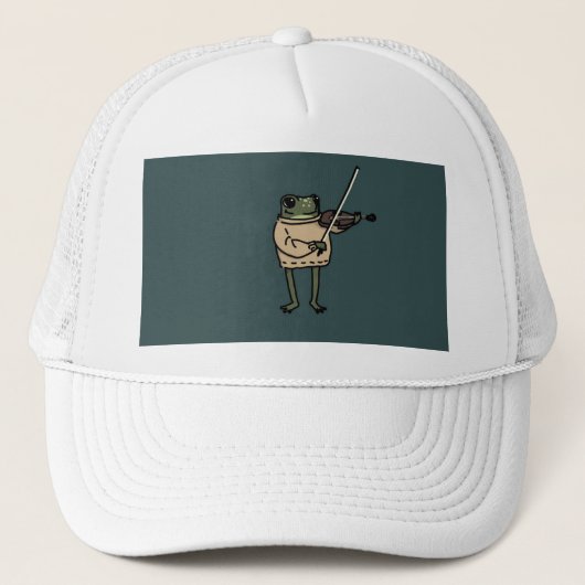 Violin Frog Hat Trucker Pet (Voorkant)