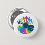 Violin Fun Ronde Button 5,7 Cm (Voorkant /achterkant)