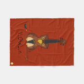 Violin Funny Cute Fleece Deken (Voorkant (Horizontaal))