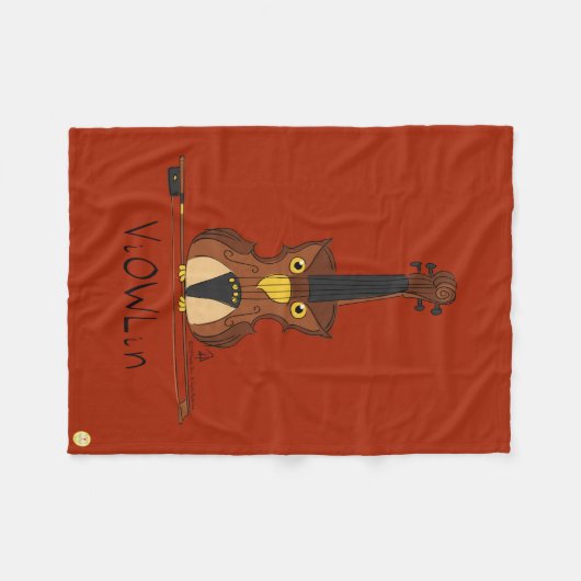 Violin Funny Cute Fleece Deken (Voorkant (Horizontaal))