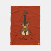 Violin Funny Cute Fleece Deken (Voorkant)