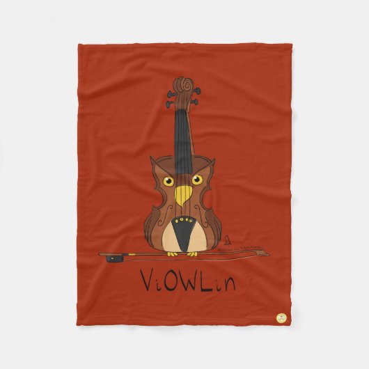 Violin Funny Cute Fleece Deken (Voorkant)