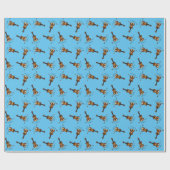 Violin Funny Musician Cartoon Cadeaupapier (Vlak)