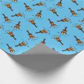 Violin Funny Musician Cartoon Cadeaupapier (Hoek)