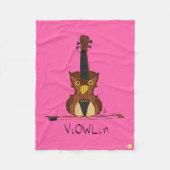 Violin Funny Musician Cartoon Fleece Deken (Voorkant)