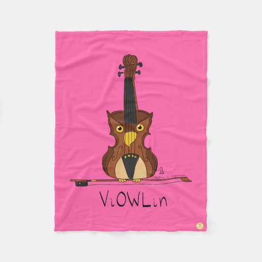Violin Funny Musician Cartoon Fleece Deken (Voorkant)