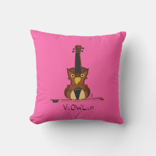 Violin Funny Musician Cartoon Kussen