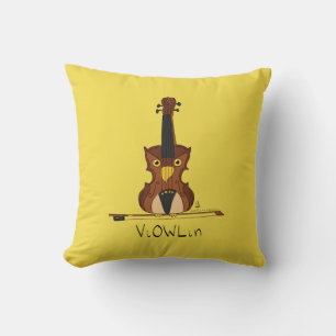Violin Funny Musician Cartoon Kussen