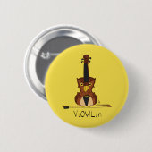 Violin Funny Musician Cartoon Ronde Button 5,7 Cm (Voorkant /achterkant)
