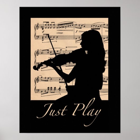 Violin... Gewoon 16x20 poster afspelen (Voorkant)