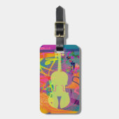 Violin Gift+Hoesje Label Bagagelabel (Voorkant verticaal)