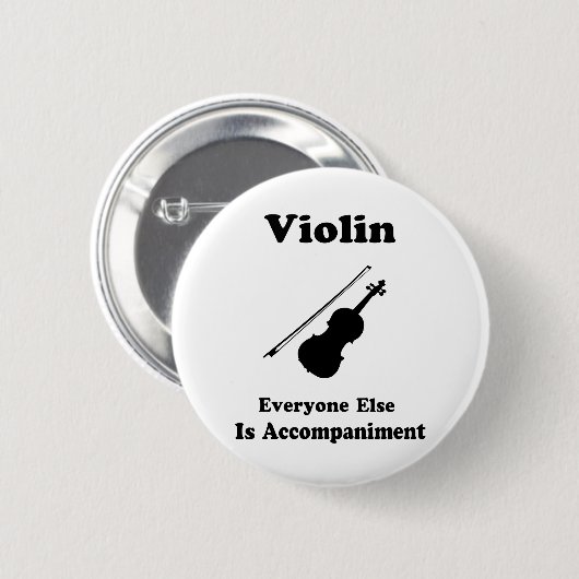 Violin Gift Ronde Button 5,7 Cm (Voorkant /achterkant)
