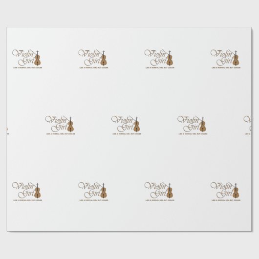 Violin Girl als een normaal meisje, maar koeler Cadeaupapier (Vlak)