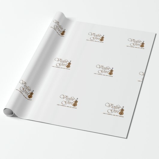 Violin Girl als een normaal meisje, maar koeler Cadeaupapier (Uitgerold)