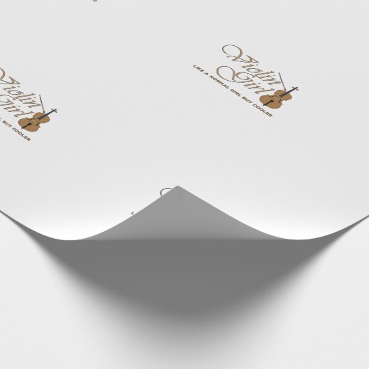 Violin Girl als een normaal meisje, maar koeler Cadeaupapier (Hoek)