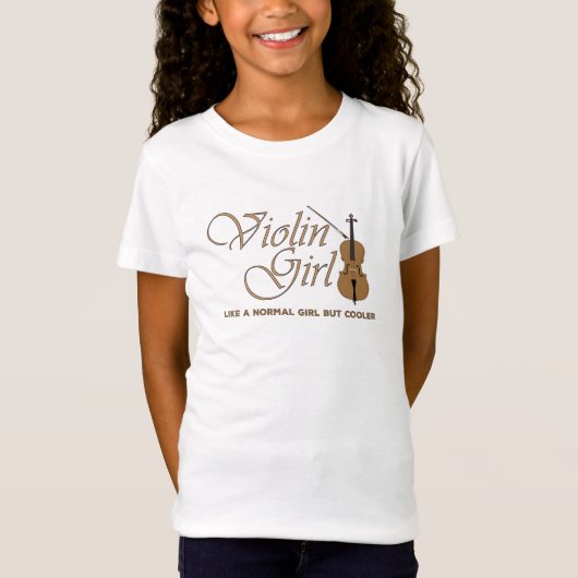 Violin Girl als een normaal meisje, maar koeler T-shirt (Voorkant)