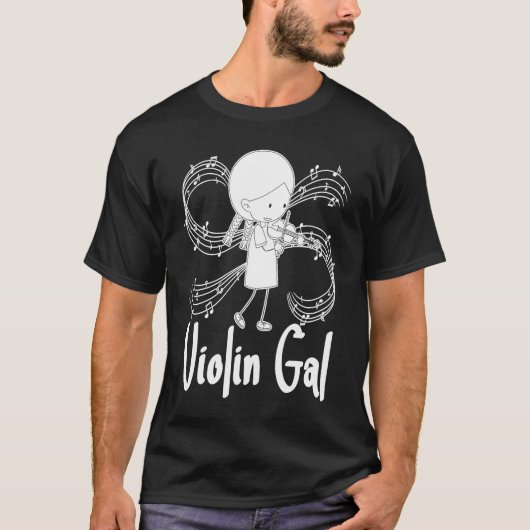 Violin Girl Fiddler Fiddle Violinist T-shirt (Voorkant)