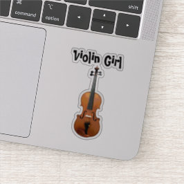 Violin Girl Music Cute Motivatie Sticker