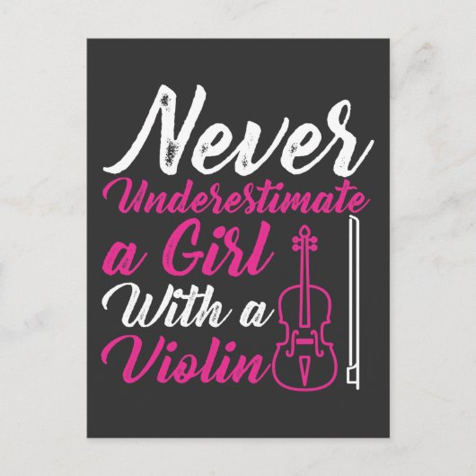 Violin Girl Music Lover Orchestra Daughter Briefkaart (Voorkant)