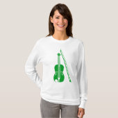 Violin - Groen gras T-shirt (Voorkant volledig)