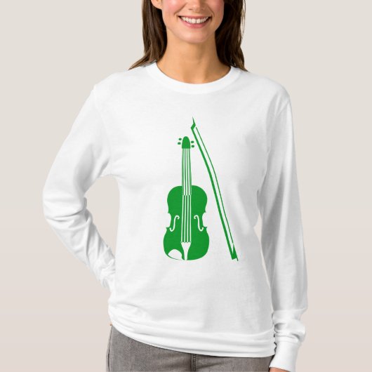 Violin - Groen gras T-shirt (Voorkant)