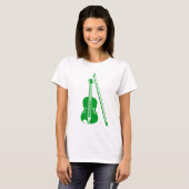 Violin - Groen gras T-shirt (Voorkant volledig)