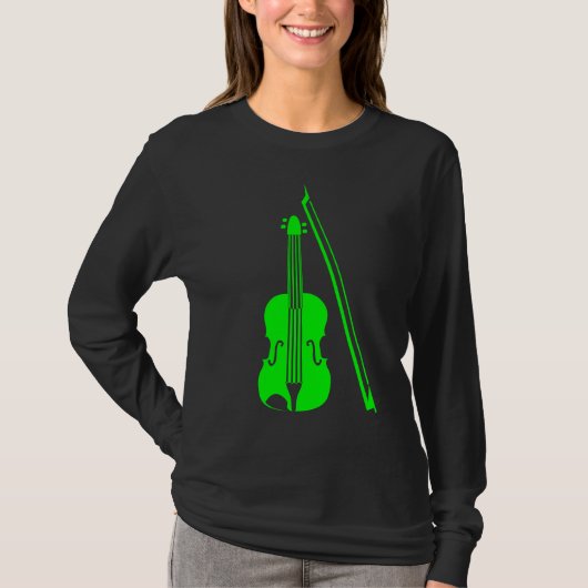 Violin - groen t-shirt (Voorkant)