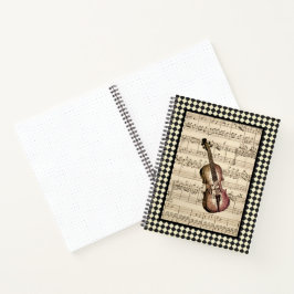 Violin Harlequin Border Bullet Journal Notitieboek