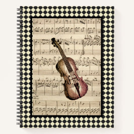  Violin Harlequin Border Bullet Journal Notitieboek