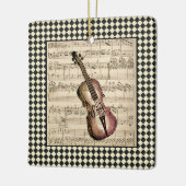  Violin Harlequin-grens Keramisch Ornament (Links)