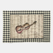  Violin Harlequin-grens Theedoek (Horizontaal)