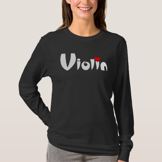 Violin Heart  T-shirt (Voorkant)