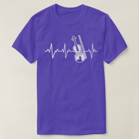 Violin Heartbeat Gift Musical Instrument Violinist T-shirt (Design voorkant)