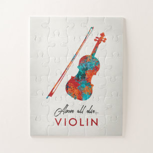 Violin - Helderkleurige muziek Legpuzzel