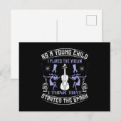 Violin - Het begint met het parket als kind Briefkaart (Voorkant / Achterkant)