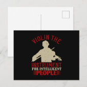 Violin - het instrument voor intelligente briefkaart (Voorkant / Achterkant)