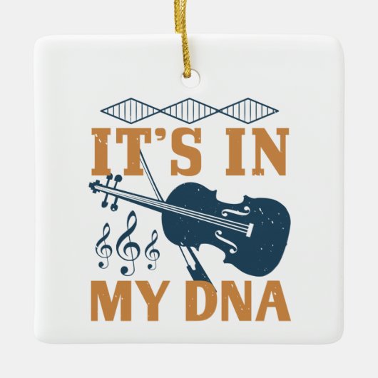 Violin - Het zit in mijn DNA Keramisch Ornament (Voorkant)
