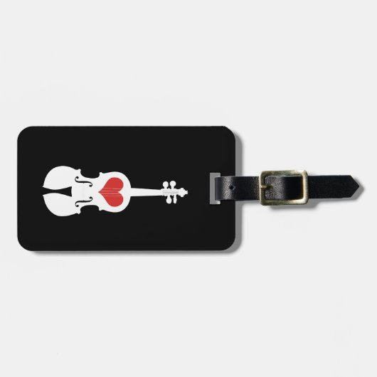 Violin Hoesje Label - Je eigen naam toevoegen Bagagelabel (Voorkant horizontaal)