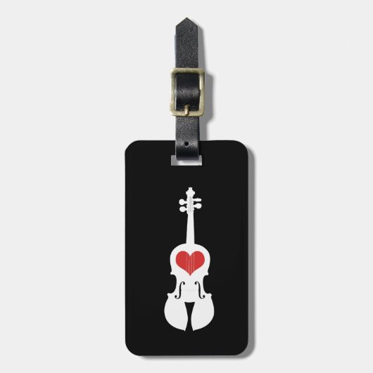 Violin Hoesje Label - Je eigen naam toevoegen Bagagelabel (Voorkant verticaal)