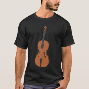 Violin: Hout Violin: 3d modelhoek 5: Muziek T-shirt