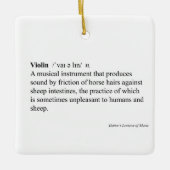"Violin" Humoureus Dictionary Definition Music Keramisch Ornament (Voorkant)