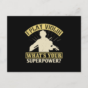 Violin - Ik speel viool. Je Superpower? Briefkaart