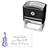 Violin Illustration Personalized Zelfinktende Stempel (In situ)