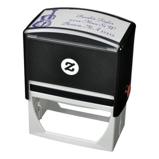 Violin Illustration Personalized Zelfinktende Stempel (Product)